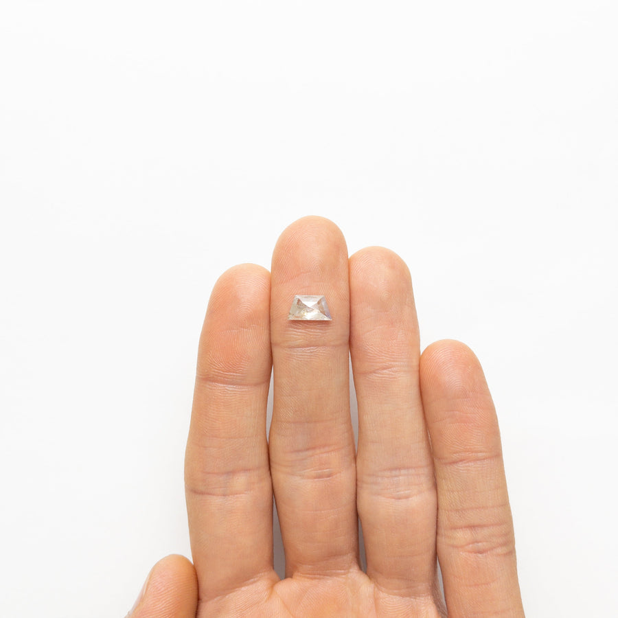 The 1.44ct 9.63x5.36x2.93mm Trapezoid Rosecut 19617-10 by East London jeweller Rachel Boston | Discover our collections of unique and timeless engagement rings, wedding rings, and modern fine jewellery. - Rachel Boston Jewellery