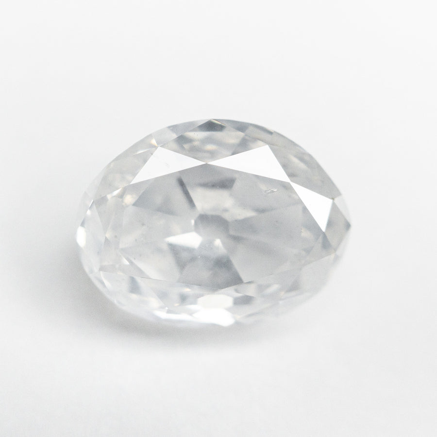 The 5.53ct 11.79x8.79x6.00mm Fancy White Modern Antique Oval Old Mine Cut 19722-01 by East London jeweller Rachel Boston | Discover our collections of unique and timeless engagement rings, wedding rings, and modern fine jewellery. - Rachel Boston Jewellery