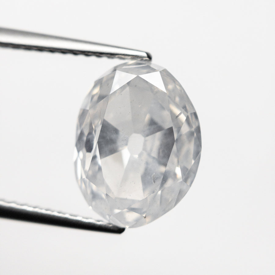 The 5.53ct 11.79x8.79x6.00mm Fancy White Modern Antique Oval Old Mine Cut 19722-01 by East London jeweller Rachel Boston | Discover our collections of unique and timeless engagement rings, wedding rings, and modern fine jewellery. - Rachel Boston Jewellery