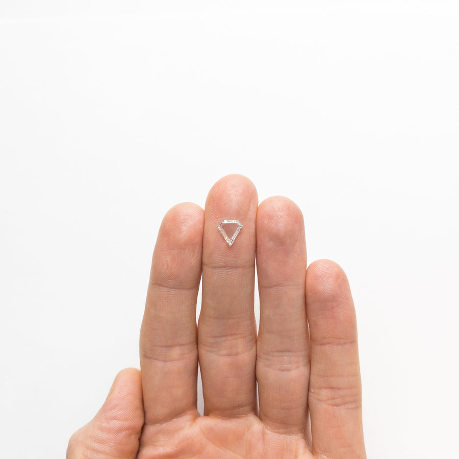 The 0.92ct 8.17x8.10x1.80mm VS1 G Shield Portrait Cut 19854-06 by East London jeweller Rachel Boston | Discover our collections of unique and timeless engagement rings, wedding rings, and modern fine jewellery. - Rachel Boston Jewellery