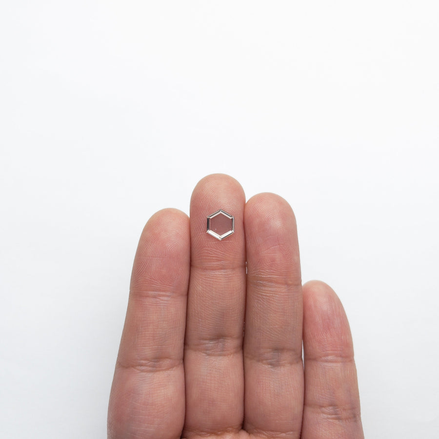 The 1.03ct 8.48x7.33x1.54mm SI1 H Hexagon Portrait Cut 19854-27 by East London jeweller Rachel Boston | Discover our collections of unique and timeless engagement rings, wedding rings, and modern fine jewellery. - Rachel Boston Jewellery