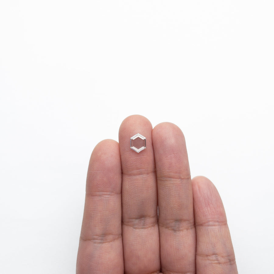 The 1.08ct 8.24x6.63x1.91mm SI2 G Hexagon Portrait Cut 19854-29 by East London jeweller Rachel Boston | Discover our collections of unique and timeless engagement rings, wedding rings, and modern fine jewellery. - Rachel Boston Jewellery
