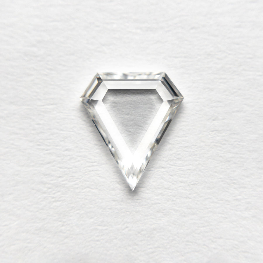 The 0.72ct 8.36x7.27x1.53mm VS2 F Shield Portrait Cut 19854-34 by East London jeweller Rachel Boston | Discover our collections of unique and timeless engagement rings, wedding rings, and modern fine jewellery. - Rachel Boston Jewellery