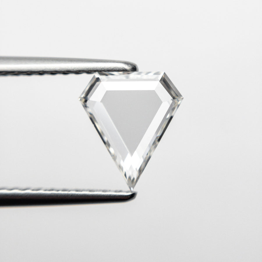 The 0.72ct 8.36x7.27x1.53mm VS2 F Shield Portrait Cut 19854-34 by East London jeweller Rachel Boston | Discover our collections of unique and timeless engagement rings, wedding rings, and modern fine jewellery. - Rachel Boston Jewellery