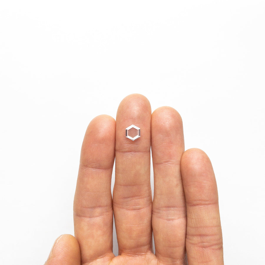 The 1.01ct 7.95x6.92x1.69mm VS2 G Hexagon Portrait Cut 19854-35 by East London jeweller Rachel Boston | Discover our collections of unique and timeless engagement rings, wedding rings, and modern fine jewellery. - Rachel Boston Jewellery