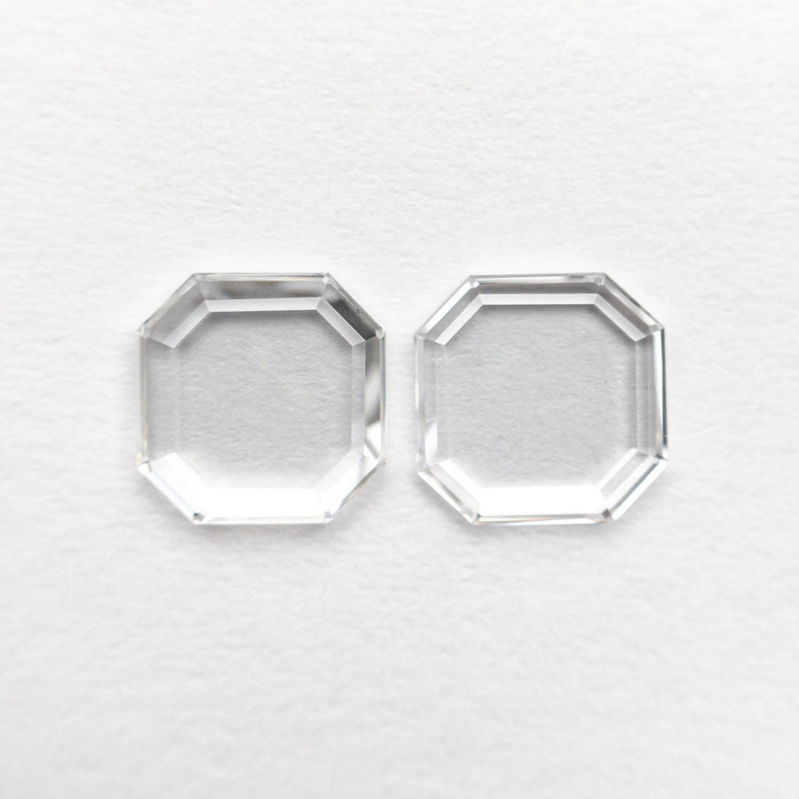 The 0.92cttw 2pc 5.61x5.60x1.24mm 5.63x5.61x1.00mm VS E/F Cut Corner Square Portrait Cut Matching Pair 19854-50 by East London jeweller Rachel Boston | Discover our collections of unique and timeless engagement rings, wedding rings, and modern fine jewellery. - Rachel Boston Jewellery