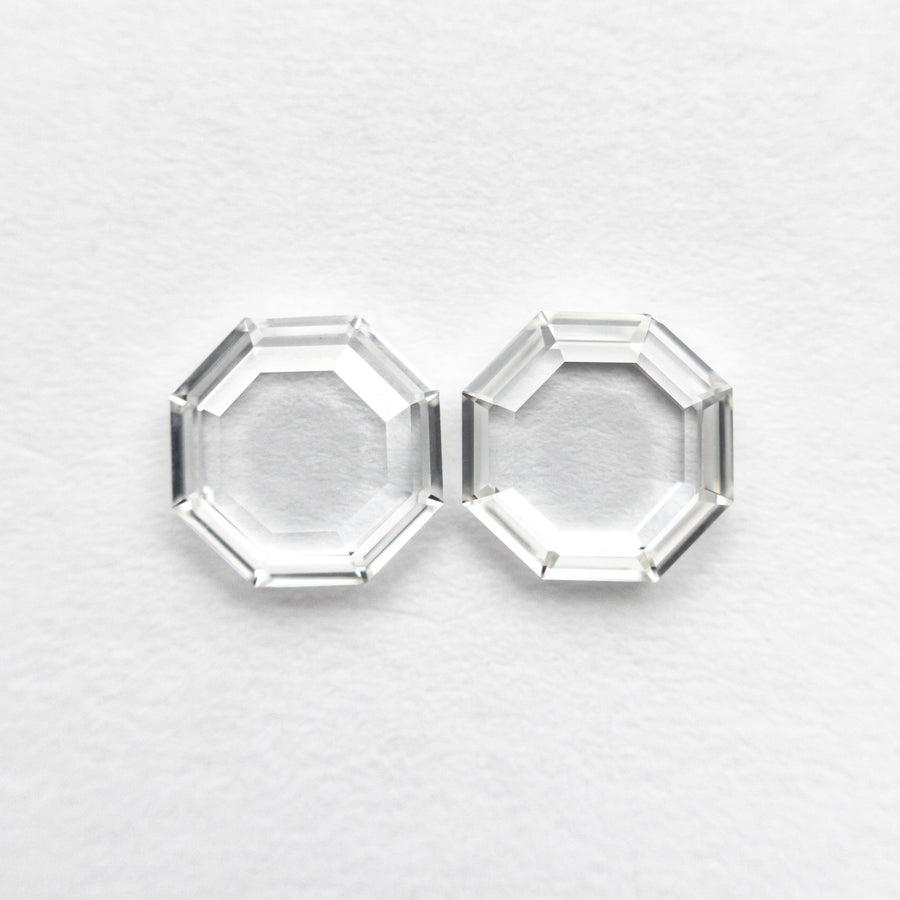 The 0.98cttw 2pc 5.46x5.46x1.38mm 5.49x5.44x1.46mm VVS G-I Octagon Portrait Cut Matching Pair 19854-51 by East London jeweller Rachel Boston | Discover our collections of unique and timeless engagement rings, wedding rings, and modern fine jewellery. - Rachel Boston Jewellery