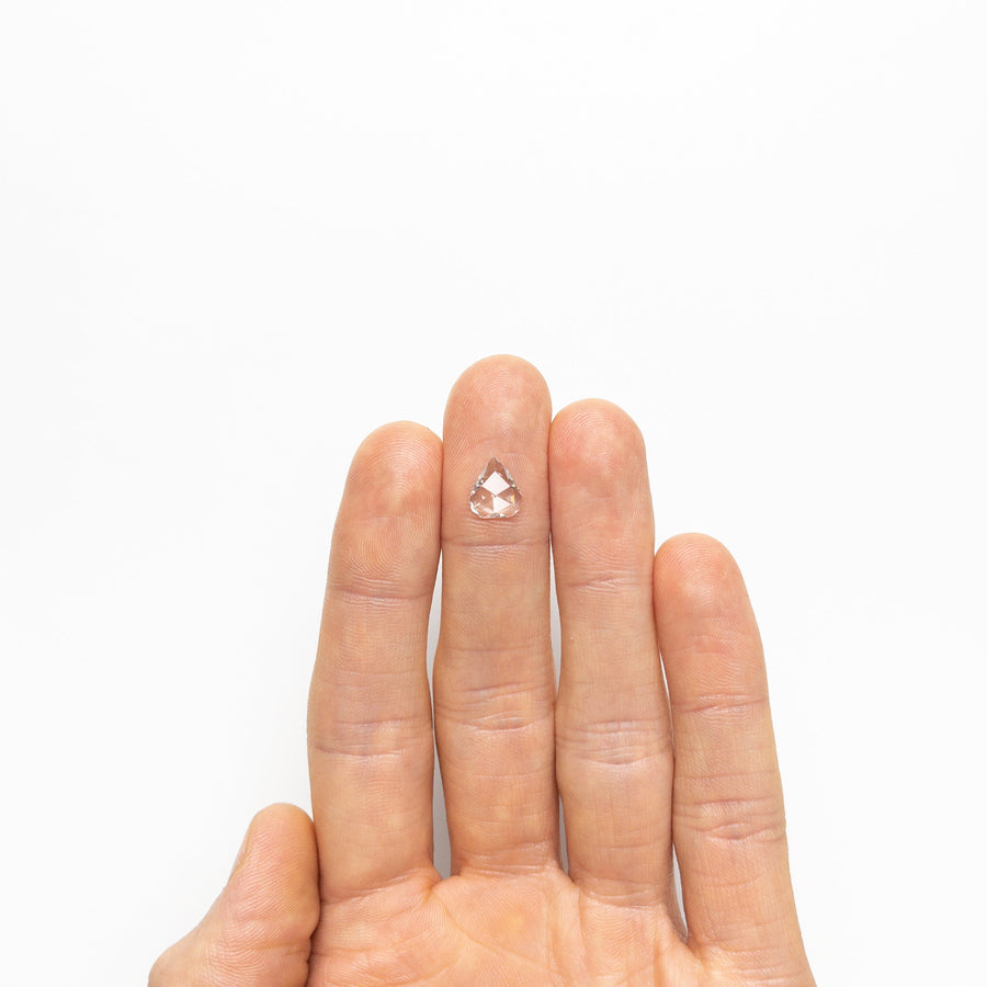 The 0.83ct 9.20x7.90x1.71mm VS2 I Antique Pear Rosecut 19887-01 by East London jeweller Rachel Boston | Discover our collections of unique and timeless engagement rings, wedding rings, and modern fine jewellery. - Rachel Boston Jewellery