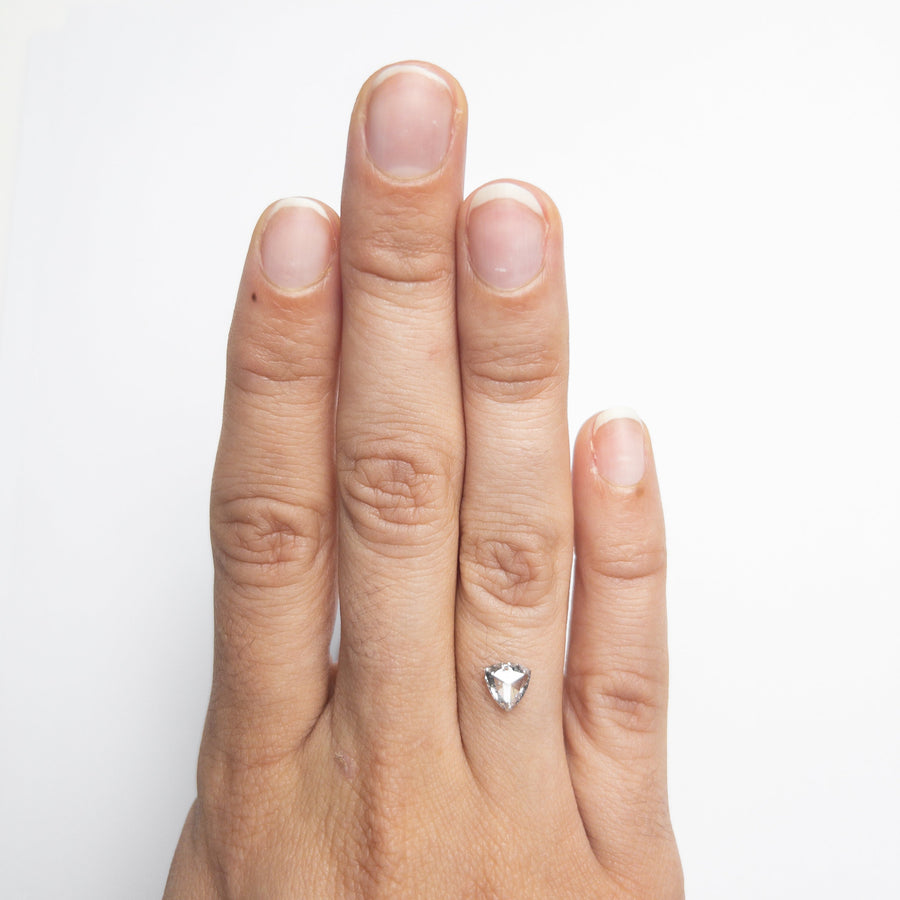 The 0.65ct 6.13x6.01x2.14mm Trillion Rosecut 20026-13 by East London jeweller Rachel Boston | Discover our collections of unique and timeless engagement rings, wedding rings, and modern fine jewellery. - Rachel Boston Jewellery
