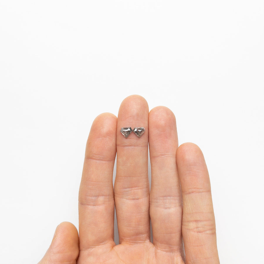 The 1.40cttw 2pc 5.71x7.14x2.33mm 5.67x7.08x2.46mm Shield Rosecut Matching Pair 20951-05 by East London jeweller Rachel Boston | Discover our collections of unique and timeless engagement rings, wedding rings, and modern fine jewellery. - Rachel Boston Jewellery