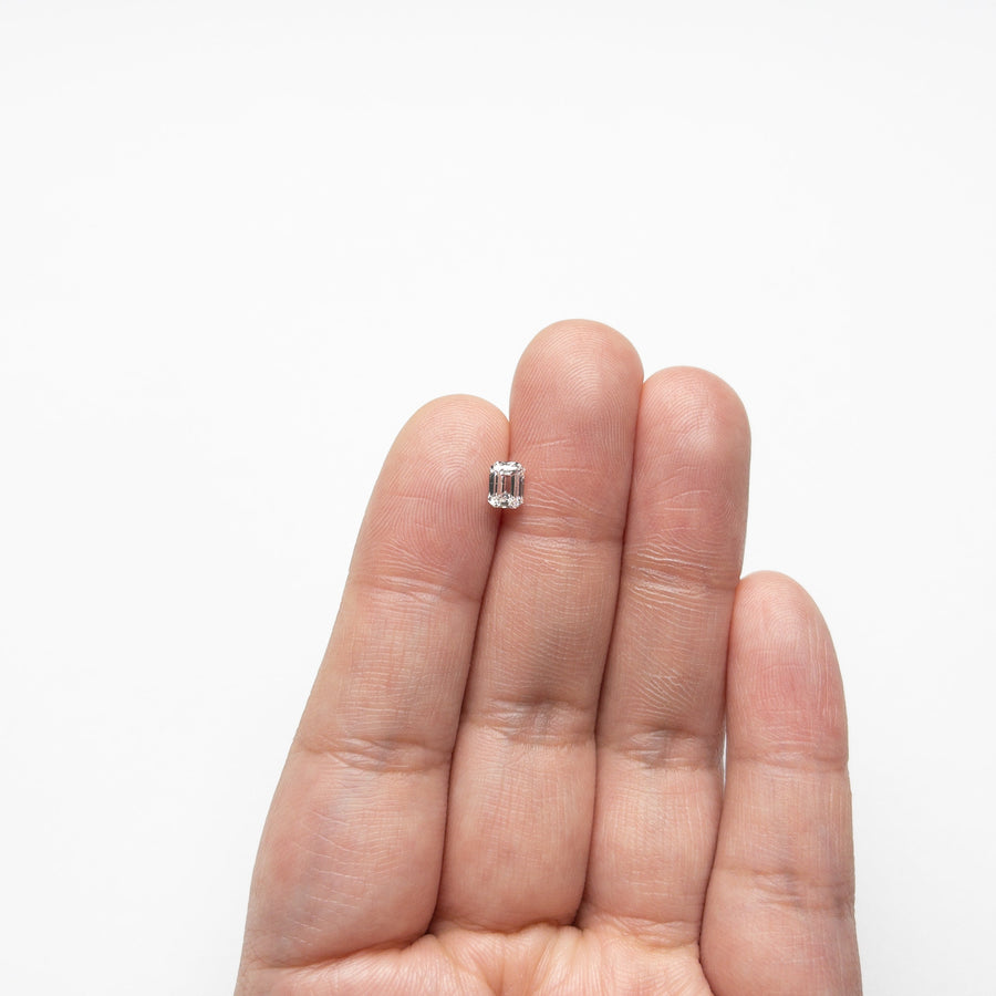 The 0.51ct 5.13x3.90x2.45mm SI1 E Cut Corner Rectangle Step Cut 🇨🇦 21322-01 by East London jeweller Rachel Boston | Discover our collections of unique and timeless engagement rings, wedding rings, and modern fine jewellery. - Rachel Boston Jewellery