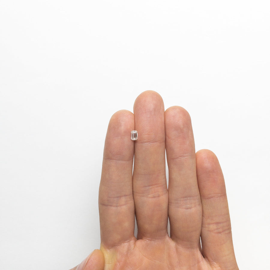 The 0.45ct 4.94x3.46x2.45mm VVS G Cut Corner Rectangle Step Cut 🇨🇦 21345-01 by East London jeweller Rachel Boston | Discover our collections of unique and timeless engagement rings, wedding rings, and modern fine jewellery. - Rachel Boston Jewellery