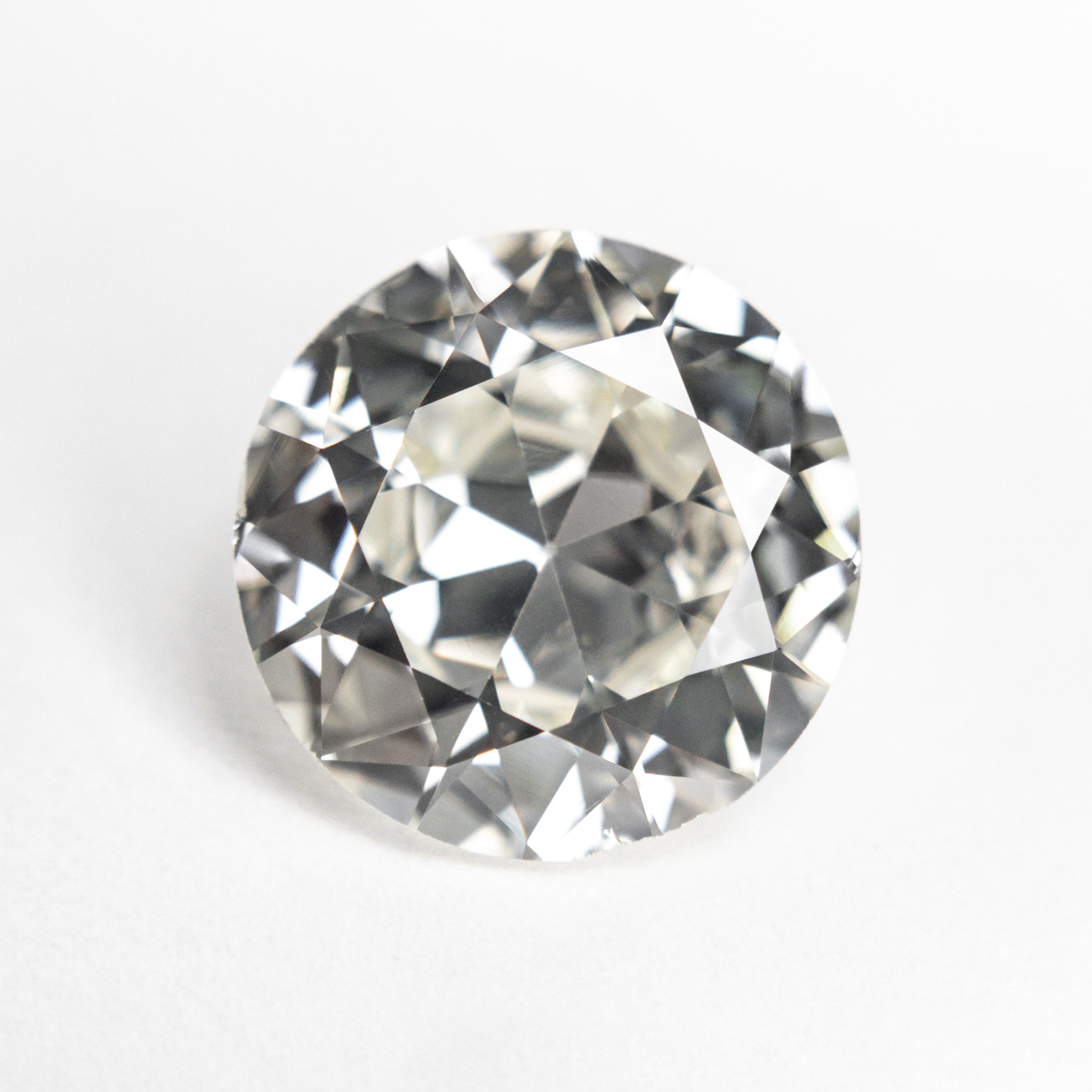 The 3.65ct 10.59x10.46x5.36mm GIA VS1 K Antique Old European Cut 21678-01 by East London jeweller Rachel Boston | Discover our collections of unique and timeless engagement rings, wedding rings, and modern fine jewellery.