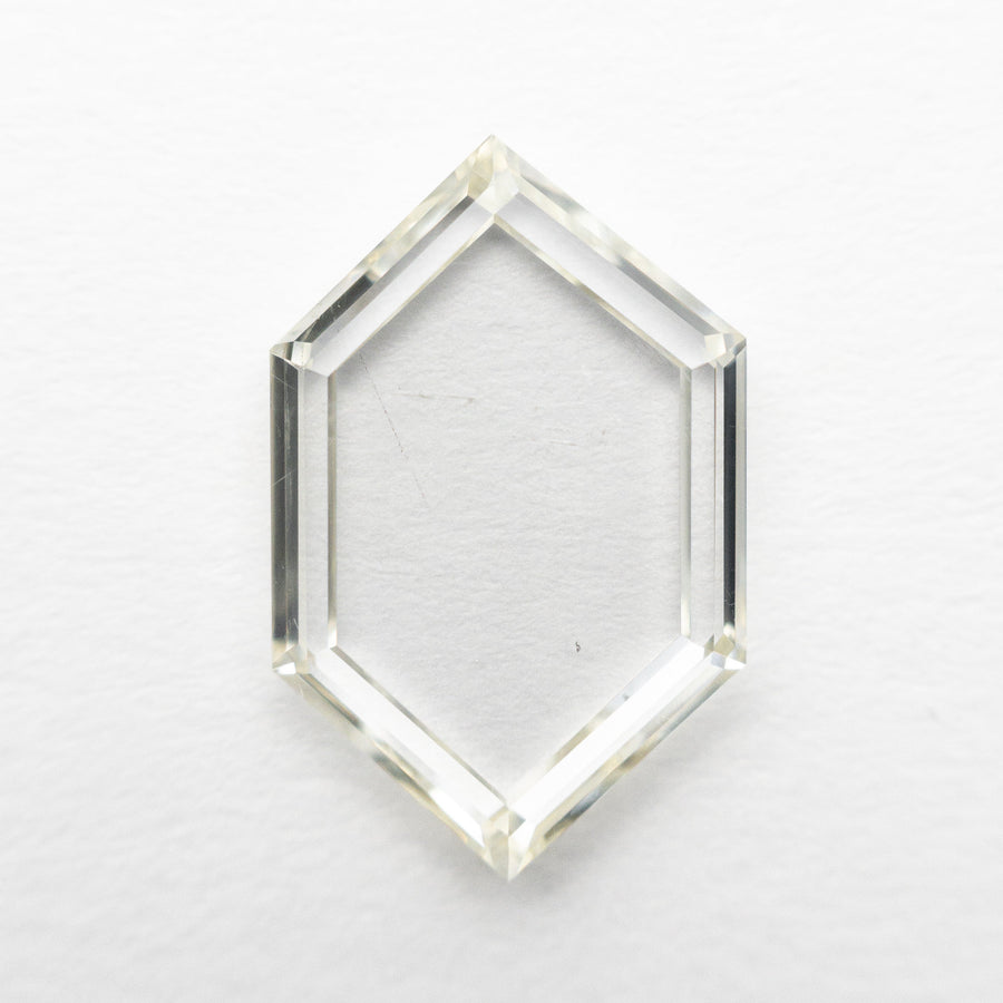 The 2.37ct 13.28x8.43x2.07mm SI2 L Hexagon Portrait Cut 21688-01 by East London jeweller Rachel Boston | Discover our collections of unique and timeless engagement rings, wedding rings, and modern fine jewellery. - Rachel Boston Jewellery