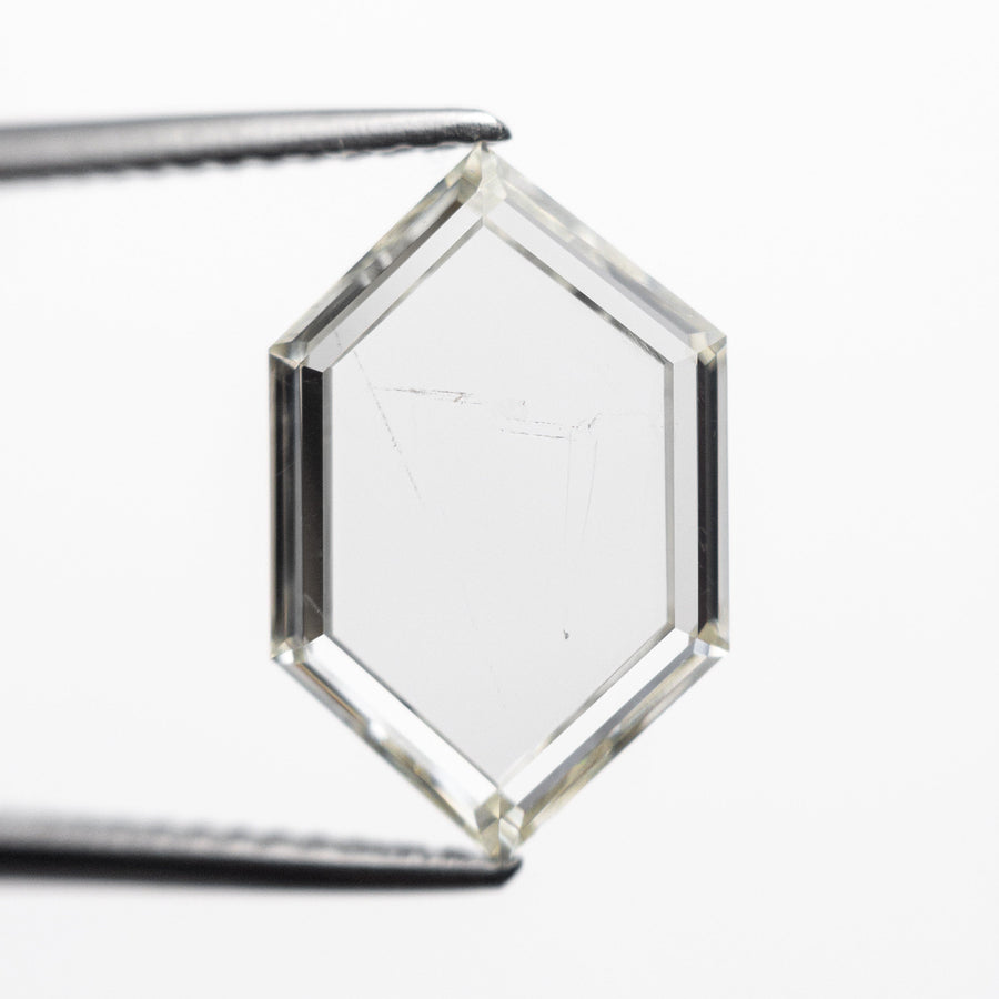 2.37ct 13.28x8.43x2.07mm SI2 L Hexagon Portrait Cut 21688-01 - Rachel Boston Jewellery