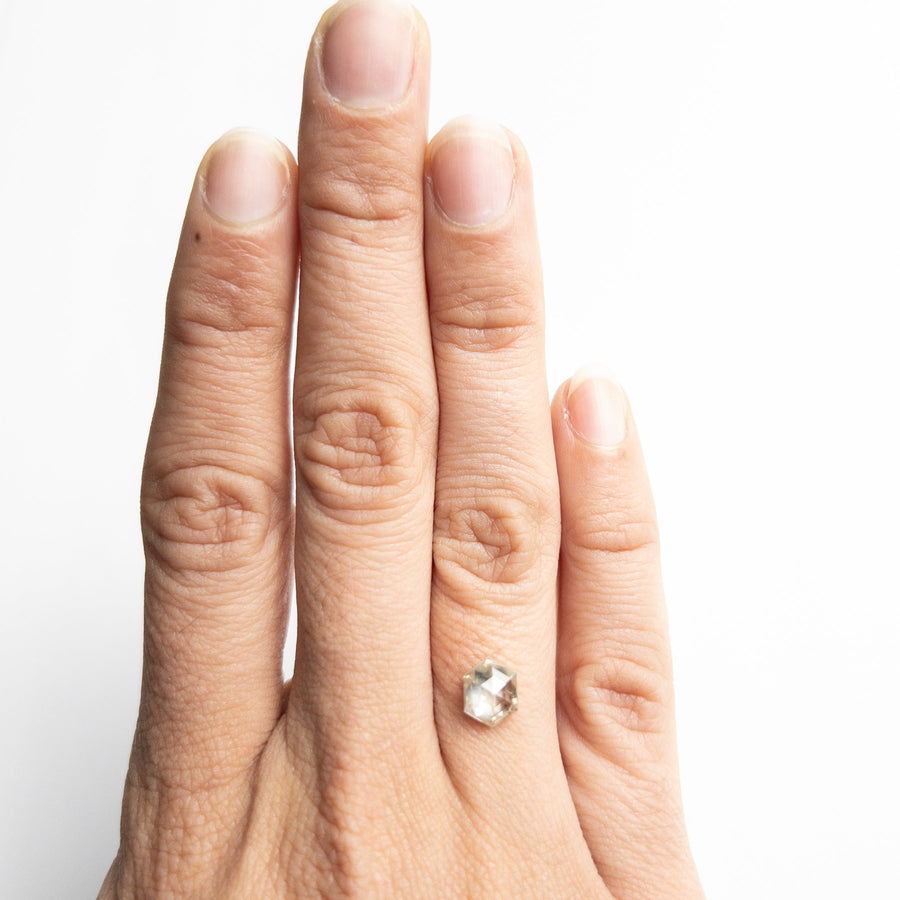 The 1.24ct 7.60x6.50x3.40mm Hexagon Double Cut 21879-04 by East London jeweller Rachel Boston | Discover our collections of unique and timeless engagement rings, wedding rings, and modern fine jewellery. - Rachel Boston Jewellery