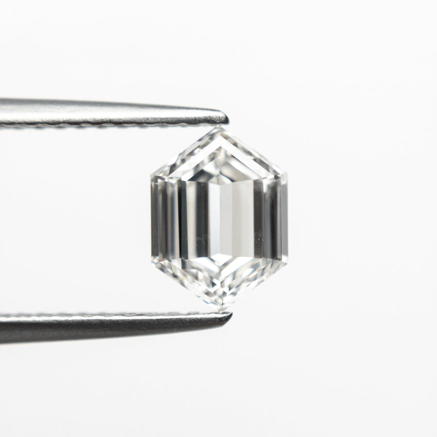 The 1.21ct 7.68x5.69x3.18mm GIA VVS2 G Hexagon Step Cut 22229-01 by East London jeweller Rachel Boston | Discover our collections of unique and timeless engagement rings, wedding rings, and modern fine jewellery. - Rachel Boston Jewellery