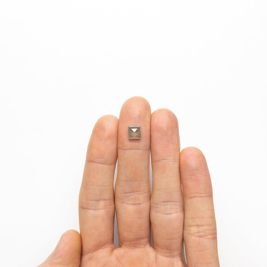 The 1.57ct 6.83x6.42x3.11mm Square Rosecut 22339-04 by East London jeweller Rachel Boston | Discover our collections of unique and timeless engagement rings, wedding rings, and modern fine jewellery. - Rachel Boston Jewellery