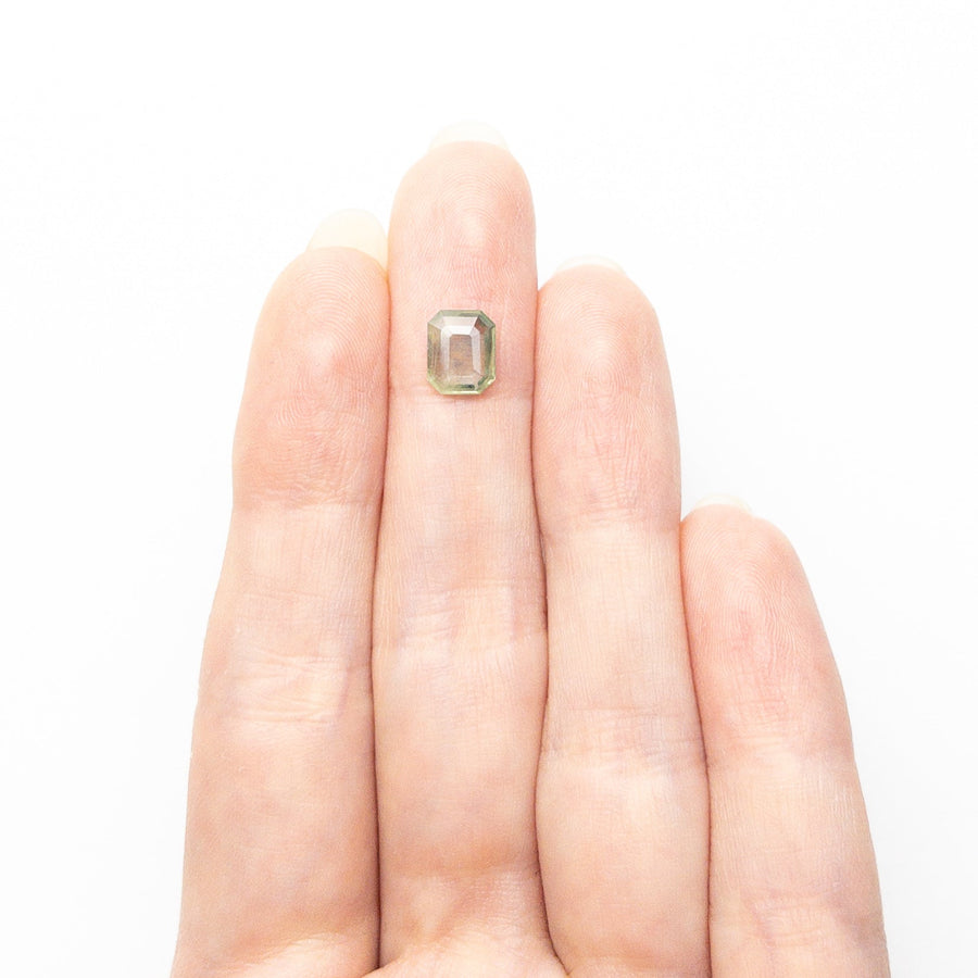The 1.36ct 7.44x6.05x2.31mm Cut Corner Rectangle Portrait Cut Sapphire 22434-146 by East London jeweller Rachel Boston | Discover our collections of unique and timeless engagement rings, wedding rings, and modern fine jewellery. - Rachel Boston Jewellery