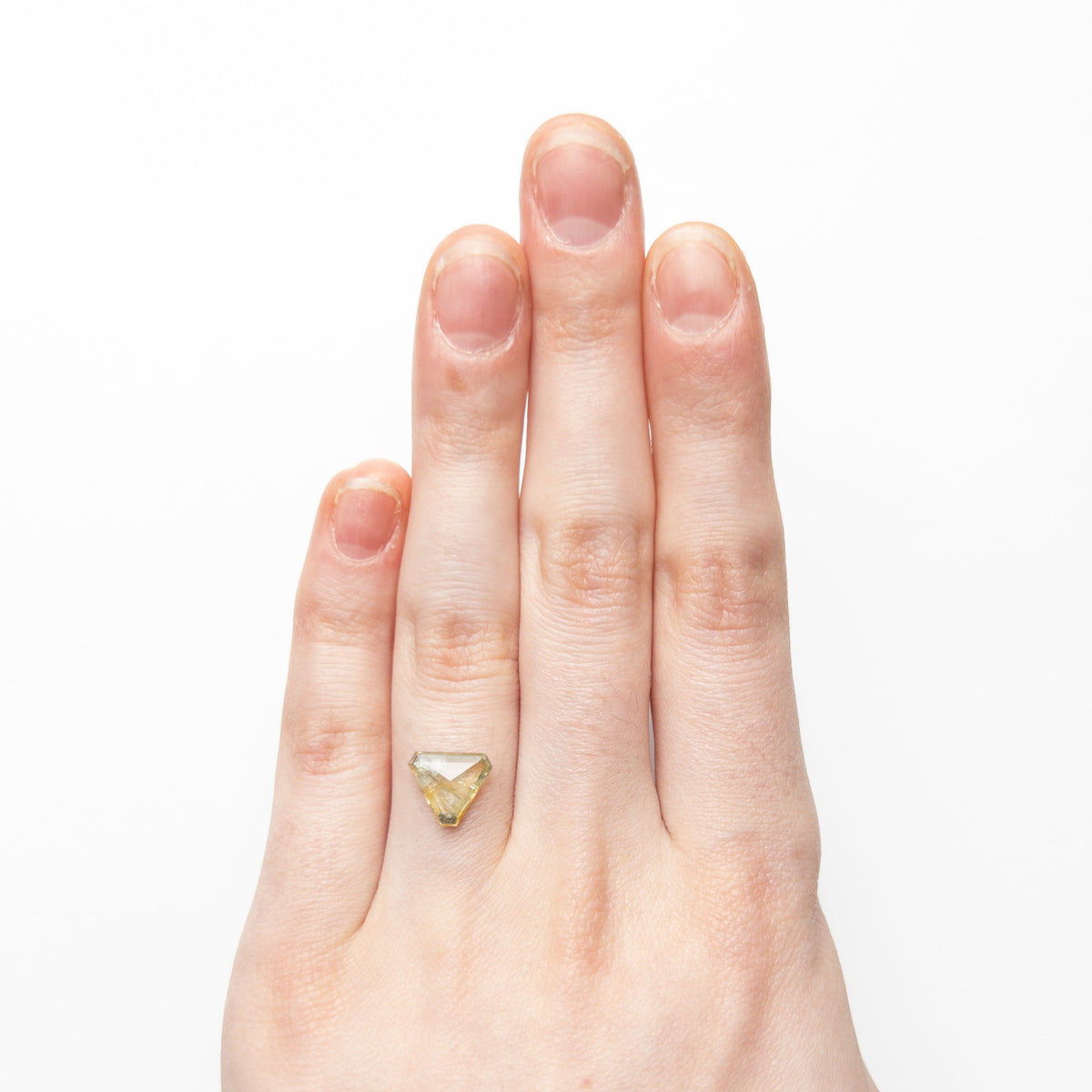 The 1.99ct 8.35x9.64x2.72mm Cut Corner Triangle Rosecut Sapphire 22434-77 by East London jeweller Rachel Boston | Discover our collections of unique and timeless engagement rings, wedding rings, and modern fine jewellery.