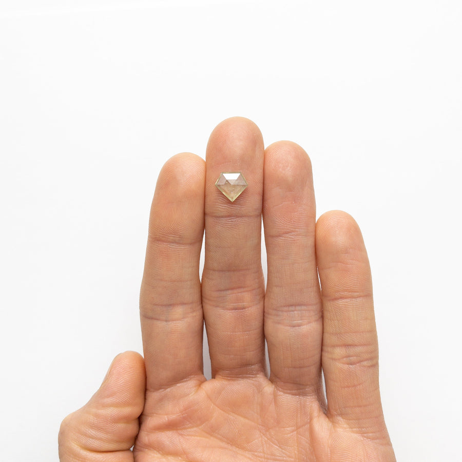 The 1.77ct 9.71x8.57x2.54mm Shield Double Cut Sapphire 22434-97 by East London jeweller Rachel Boston | Discover our collections of unique and timeless engagement rings, wedding rings, and modern fine jewellery. - Rachel Boston Jewellery