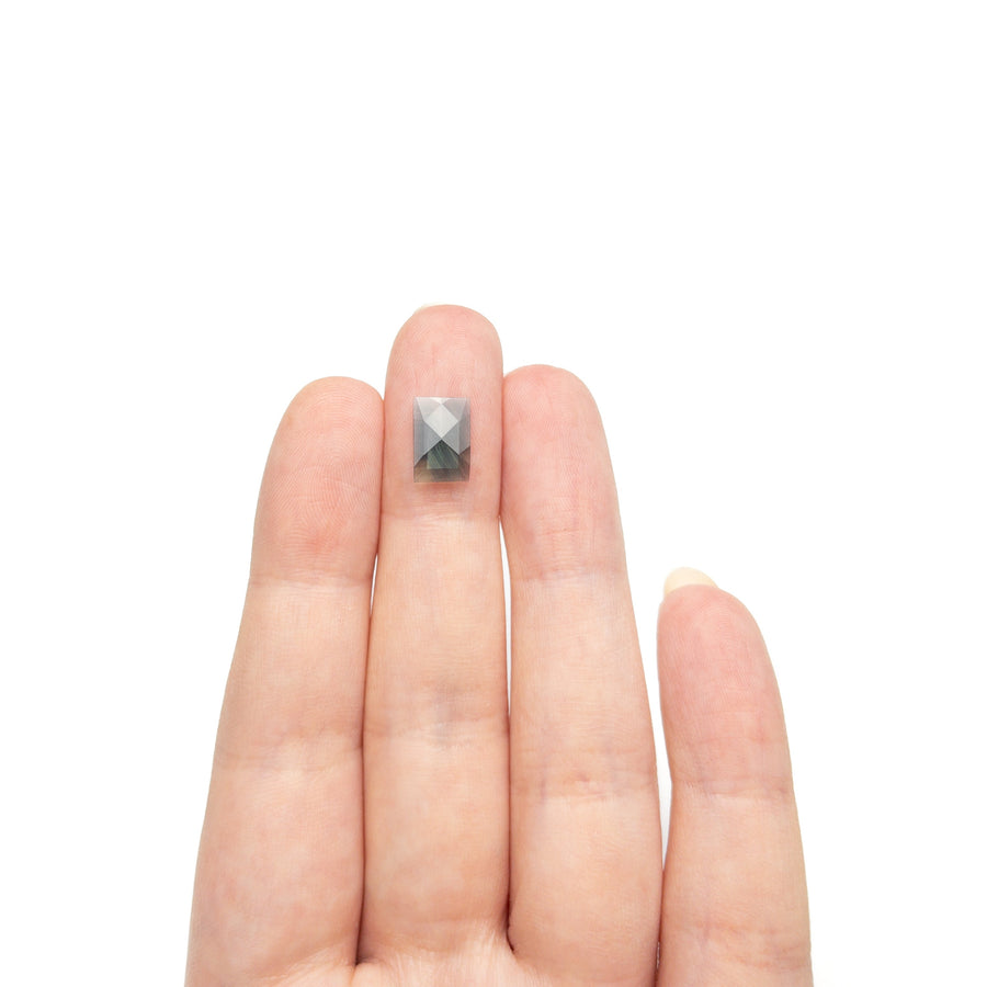 The 1.27ct 10.17x6.79x1.39mm Rectangle Rosecut Sapphire 22436-11 by East London jeweller Rachel Boston | Discover our collections of unique and timeless engagement rings, wedding rings, and modern fine jewellery. - Rachel Boston Jewellery