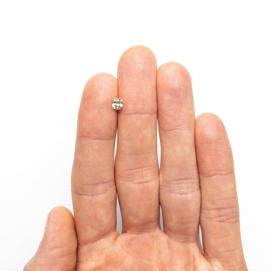 The 0.46ct 4.53x4.38x3.06mm SI1 C3 Cushion Brilliant 22752-15 by East London jeweller Rachel Boston | Discover our collections of unique and timeless engagement rings, wedding rings, and modern fine jewellery. - Rachel Boston Jewellery
