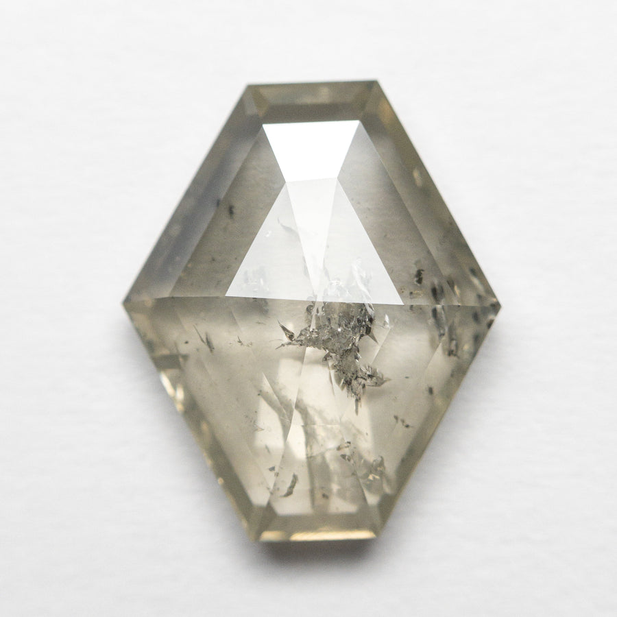 The 3.34ct 12.45x10.40x3.36mm Hexagon Rosecut 23177-03 by East London jeweller Rachel Boston | Discover our collections of unique and timeless engagement rings, wedding rings, and modern fine jewellery. - Rachel Boston Jewellery