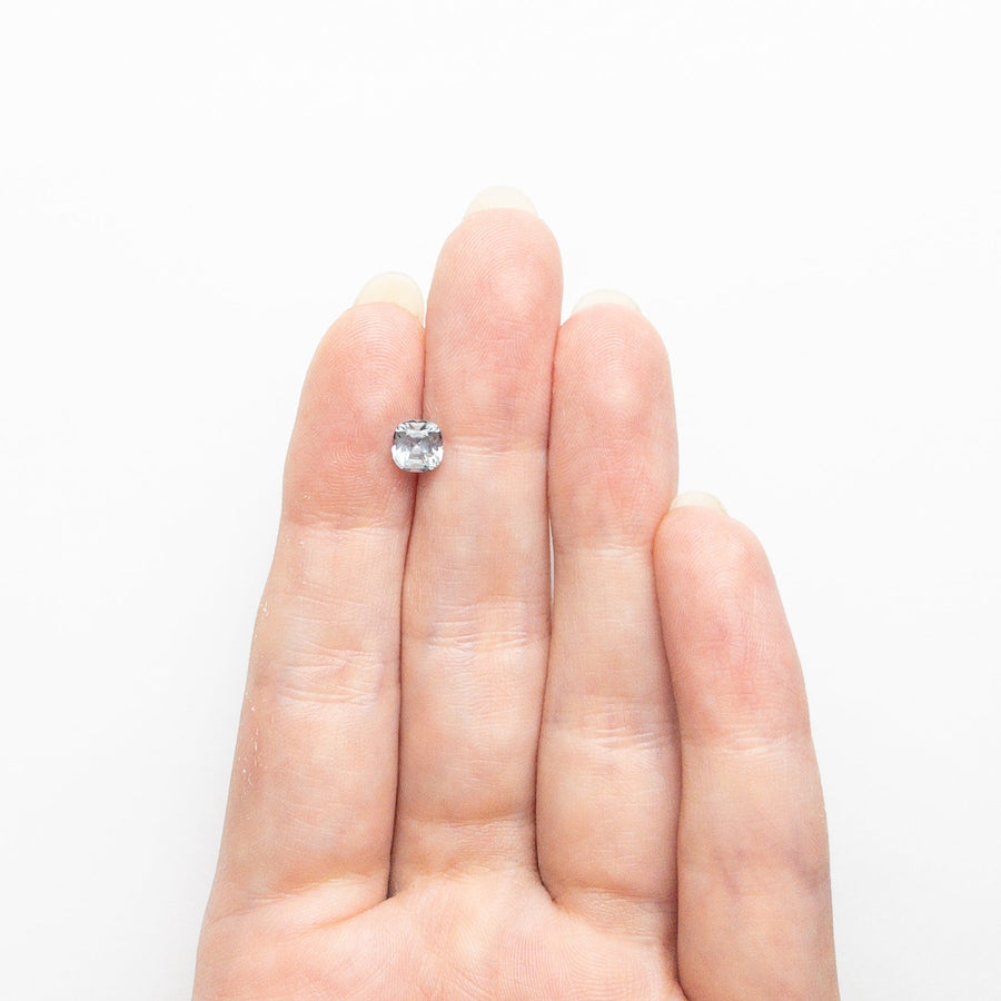 The 0.92ct 5.38x5.18x3.82mm Cushion Brilliant Sapphire 23674-15 by East London jeweller Rachel Boston | Discover our collections of unique and timeless engagement rings, wedding rings, and modern fine jewellery. - Rachel Boston Jewellery