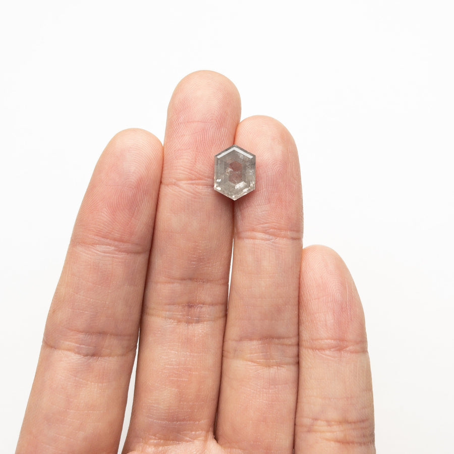 The 3.75ct 11.28x8.38x4.62mm Hexagon Step Cut 23841-07 by East London jeweller Rachel Boston | Discover our collections of unique and timeless engagement rings, wedding rings, and modern fine jewellery. - Rachel Boston Jewellery