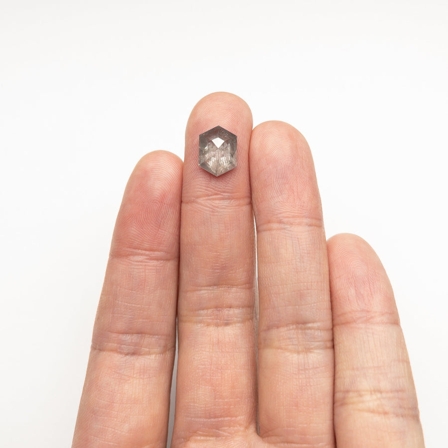 The 3.75ct 11.28x8.38x4.62mm Hexagon Step Cut 23841-07 by East London jeweller Rachel Boston | Discover our collections of unique and timeless engagement rings, wedding rings, and modern fine jewellery. - Rachel Boston Jewellery