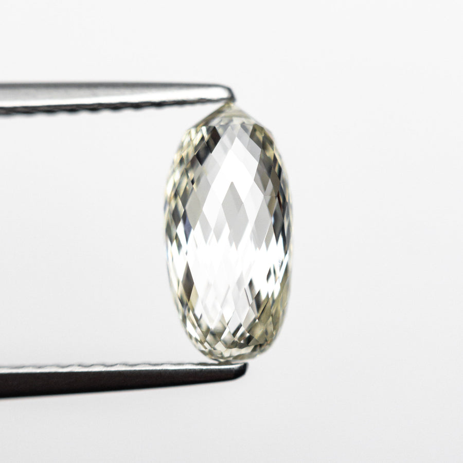 The 2.03ct 10.04x4.88x4.35mm VVS O-P Oval Briolette Cut 23898-01 by East London jeweller Rachel Boston | Discover our collections of unique and timeless engagement rings, wedding rings, and modern fine jewellery. - Rachel Boston Jewellery