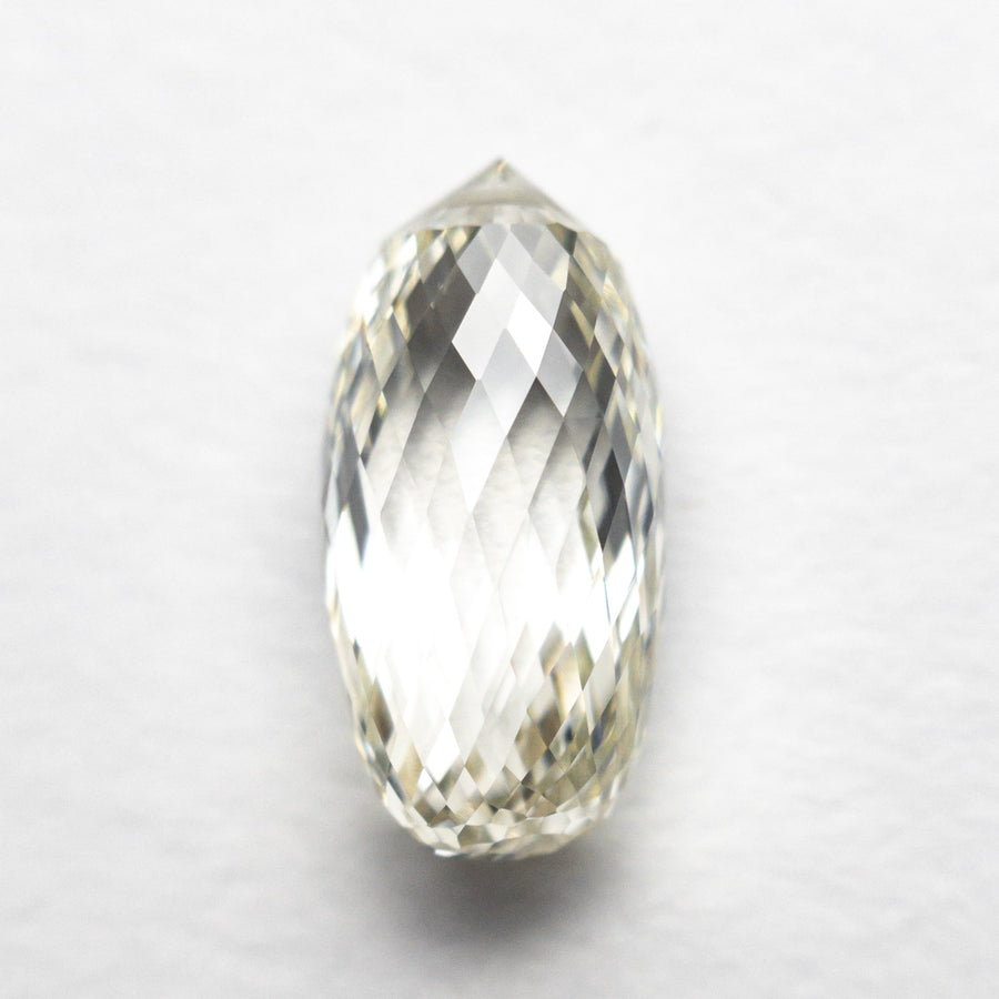 The 2.03ct 10.04x4.88x4.35mm VVS O-P Oval Briolette Cut 23898-01 by East London jeweller Rachel Boston | Discover our collections of unique and timeless engagement rings, wedding rings, and modern fine jewellery. - Rachel Boston Jewellery