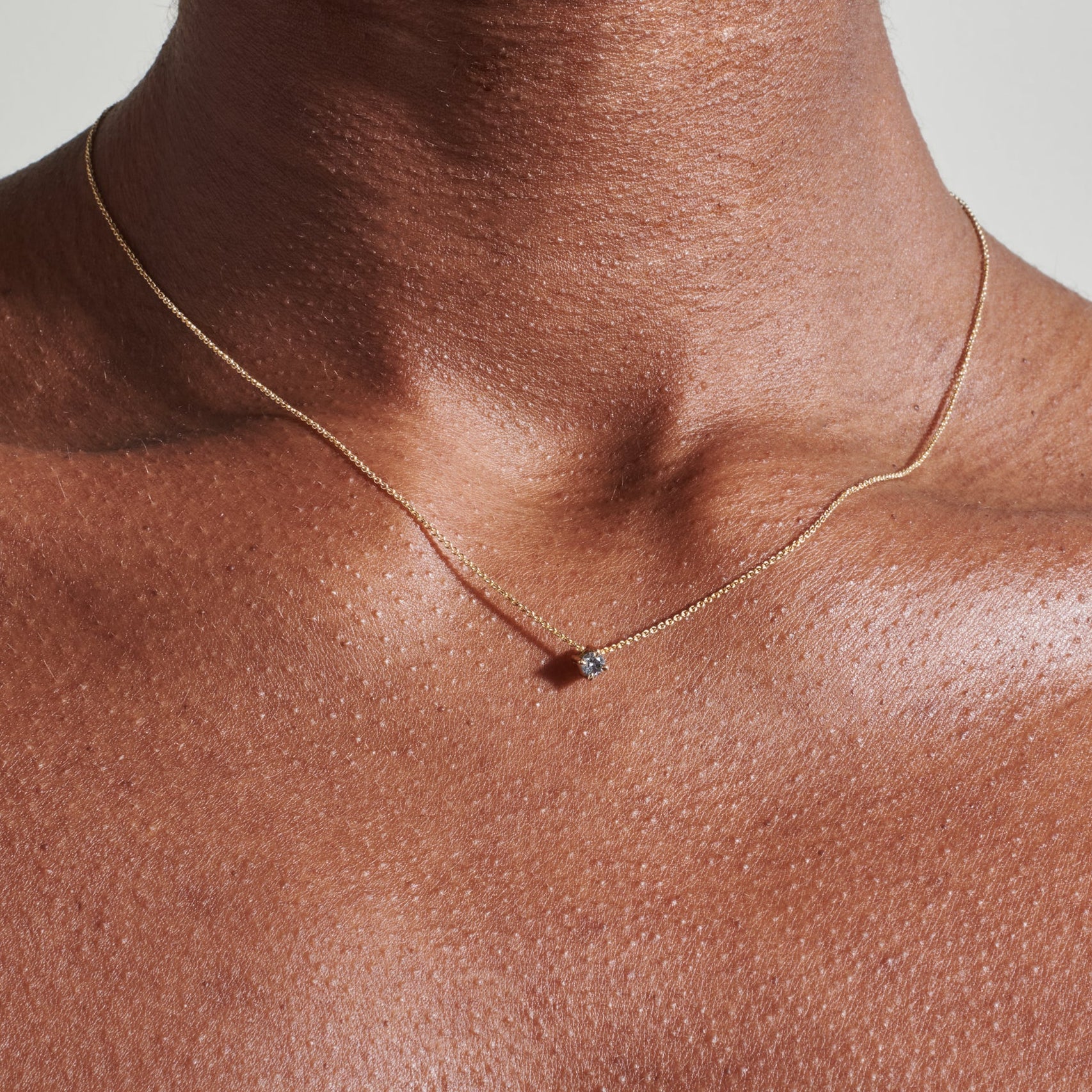 The 3mm Grey Diamond Slider Necklace by East London jeweller Rachel Boston | Discover our collections of unique and timeless engagement rings, wedding rings, and modern fine jewellery.