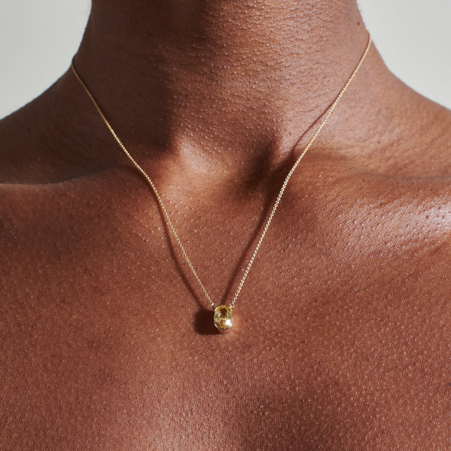 The Arbus Necklace- 1.51ct Yellow by East London jeweller Rachel Boston | Discover our collections of unique and timeless engagement rings, wedding rings, and modern fine jewellery. - Rachel Boston Jewellery