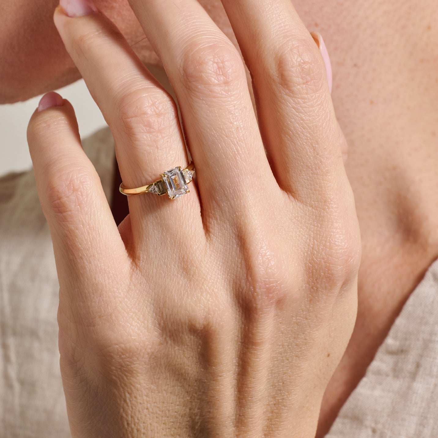The Maude Ring by East London jeweller Rachel Boston | Discover our collections of unique and timeless engagement rings, wedding rings, and modern fine jewellery.