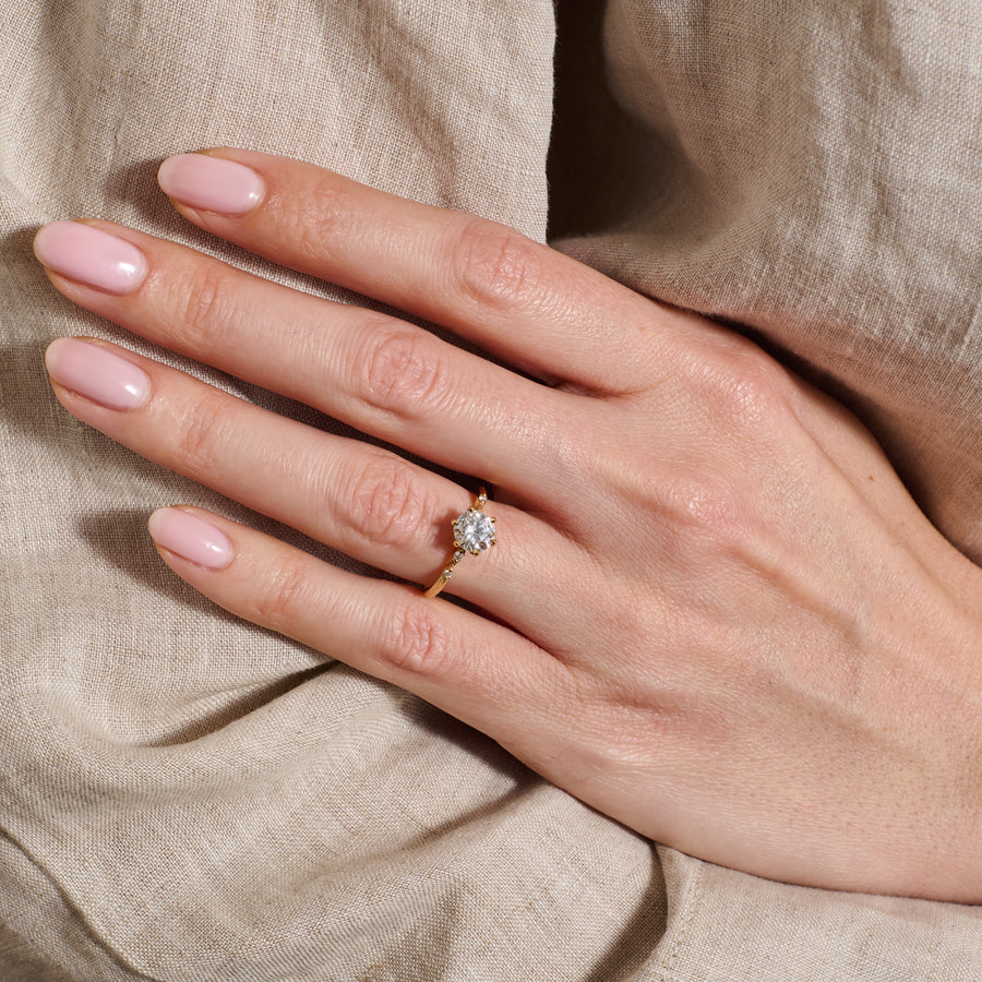 The Evelyn Ring by East London jeweller Rachel Boston | Discover our collections of unique and timeless engagement rings, wedding rings, and modern fine jewellery. - Rachel Boston Jewellery