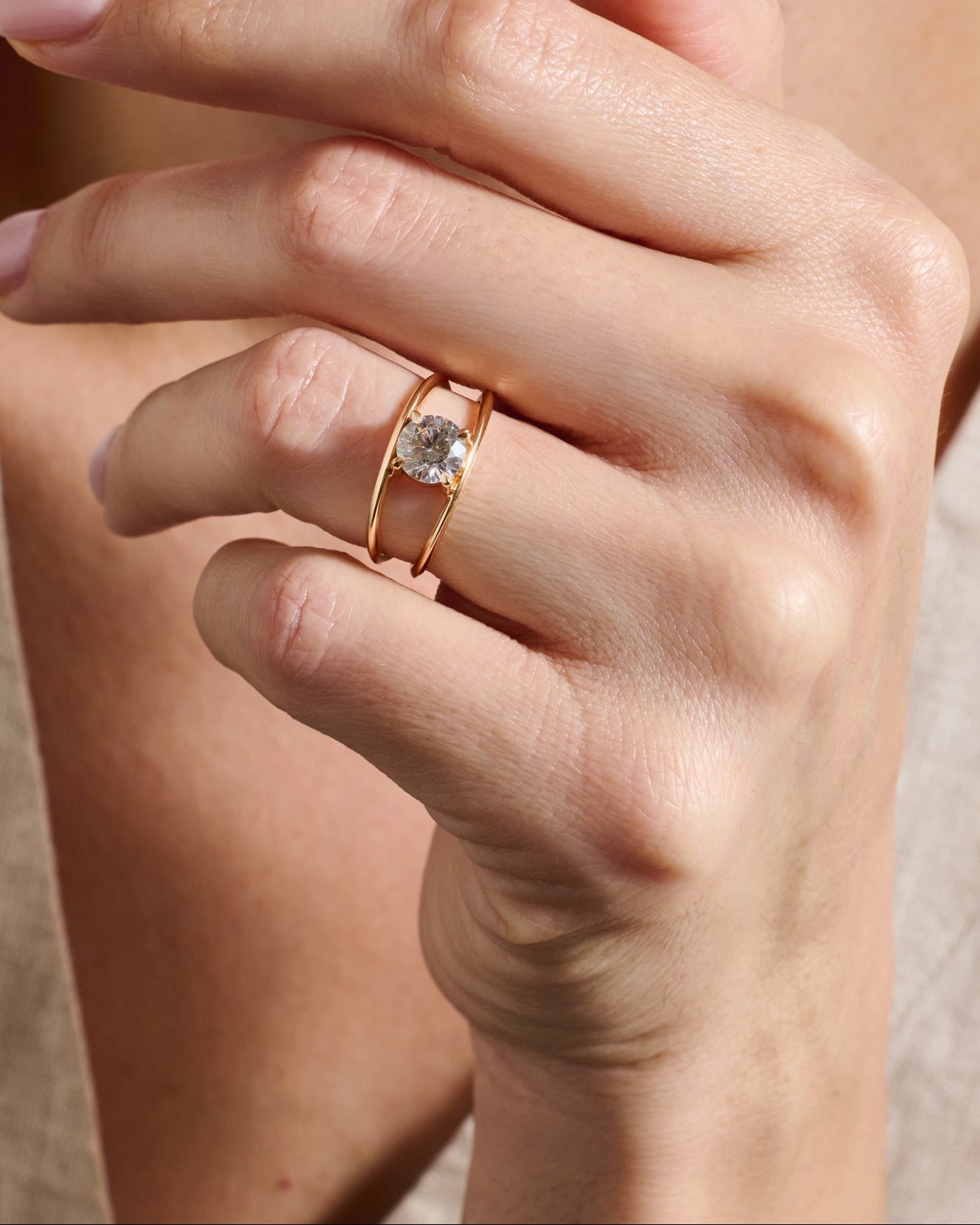 The Vivian Ring by East London jeweller Rachel Boston | Discover our collections of unique and timeless engagement rings, wedding rings, and modern fine jewellery.