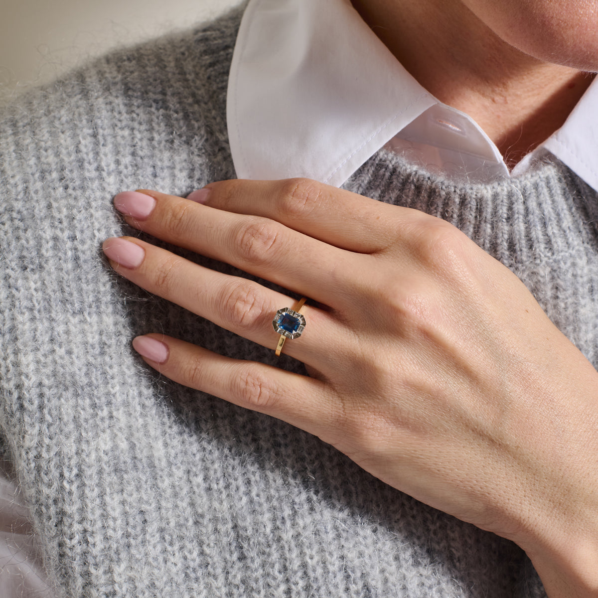 The X - Caqueta Ring by East London jeweller Rachel Boston | Discover our collections of unique and timeless engagement rings, wedding rings, and modern fine jewellery.