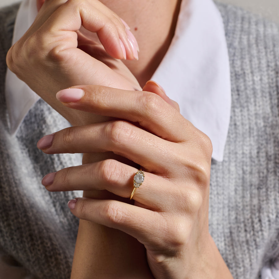 The Hyperion Ring - on hold by East London jeweller Rachel Boston | Discover our collections of unique and timeless engagement rings, wedding rings, and modern fine jewellery. - Rachel Boston Jewellery