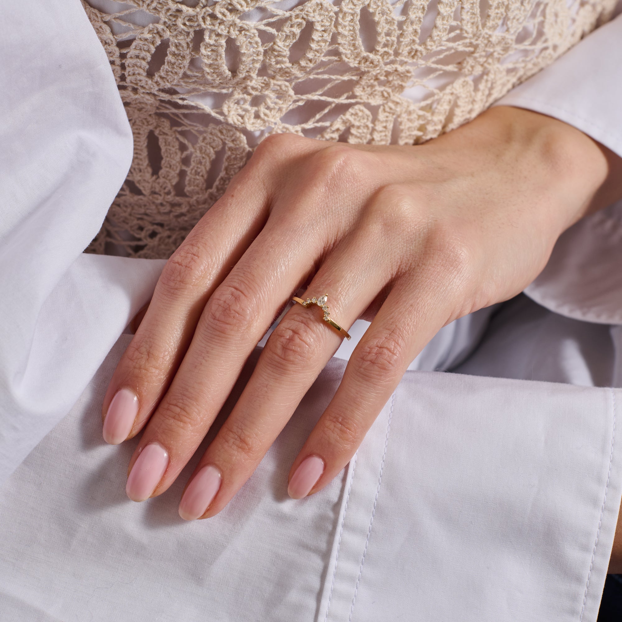 The Comet Encke Wedding Band by East London jeweller Rachel Boston | Discover our collections of unique and timeless engagement rings, wedding rings, and modern fine jewellery.