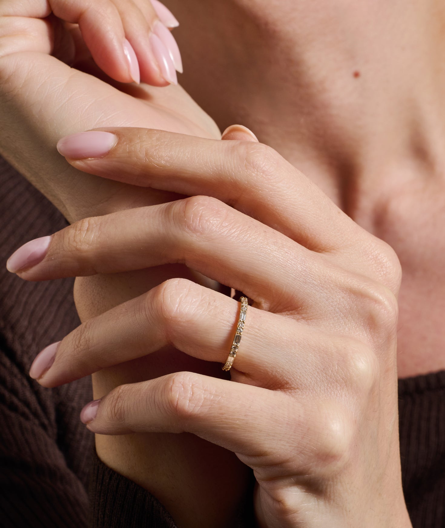The Baguette & Round Diamond Wedding Band by East London jeweller Rachel Boston | Discover our collections of unique and timeless engagement rings, wedding rings, and modern fine jewellery.