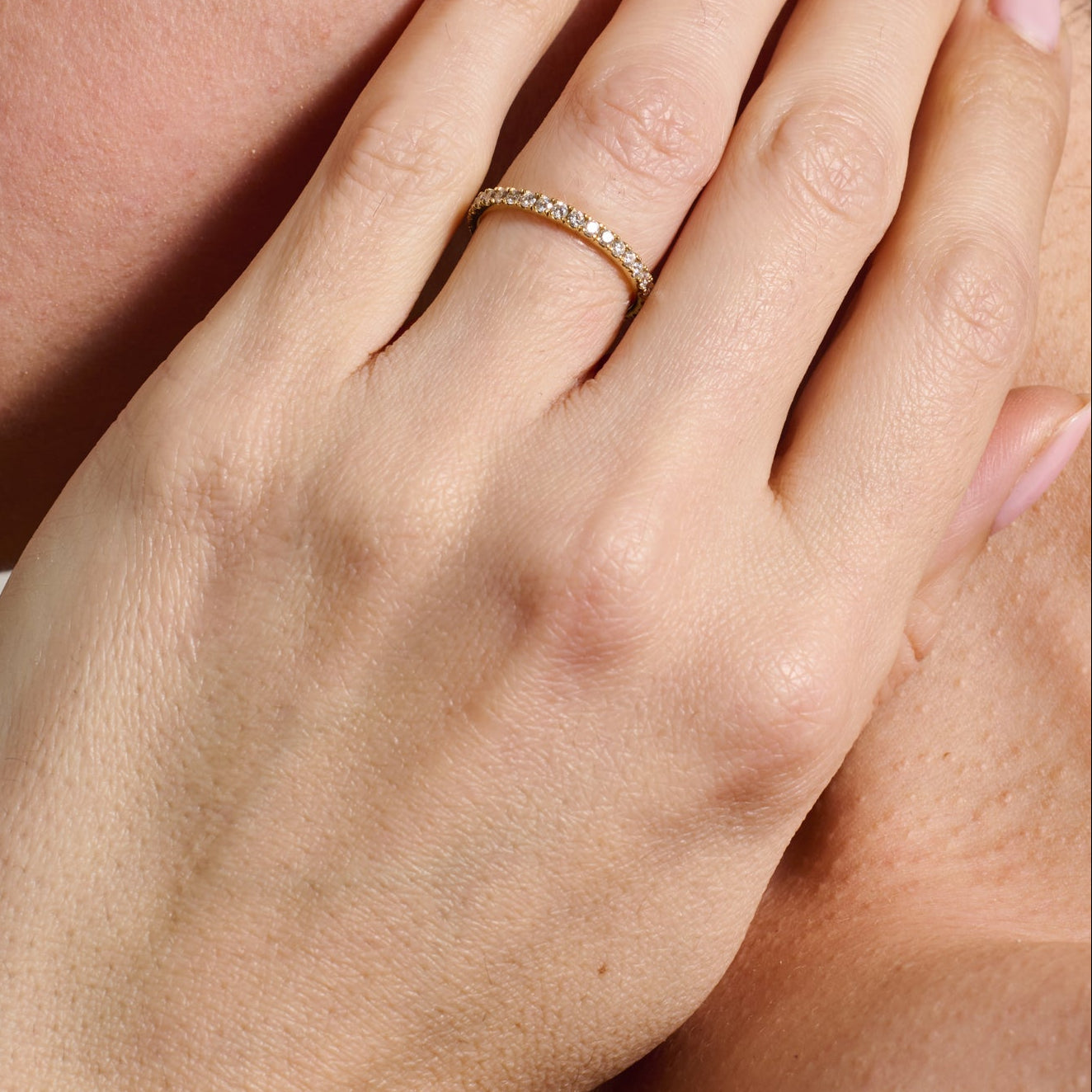 The Diamond Circulum Band - 2mm by East London jeweller Rachel Boston | Discover our collections of unique and timeless engagement rings, wedding rings, and modern fine jewellery.