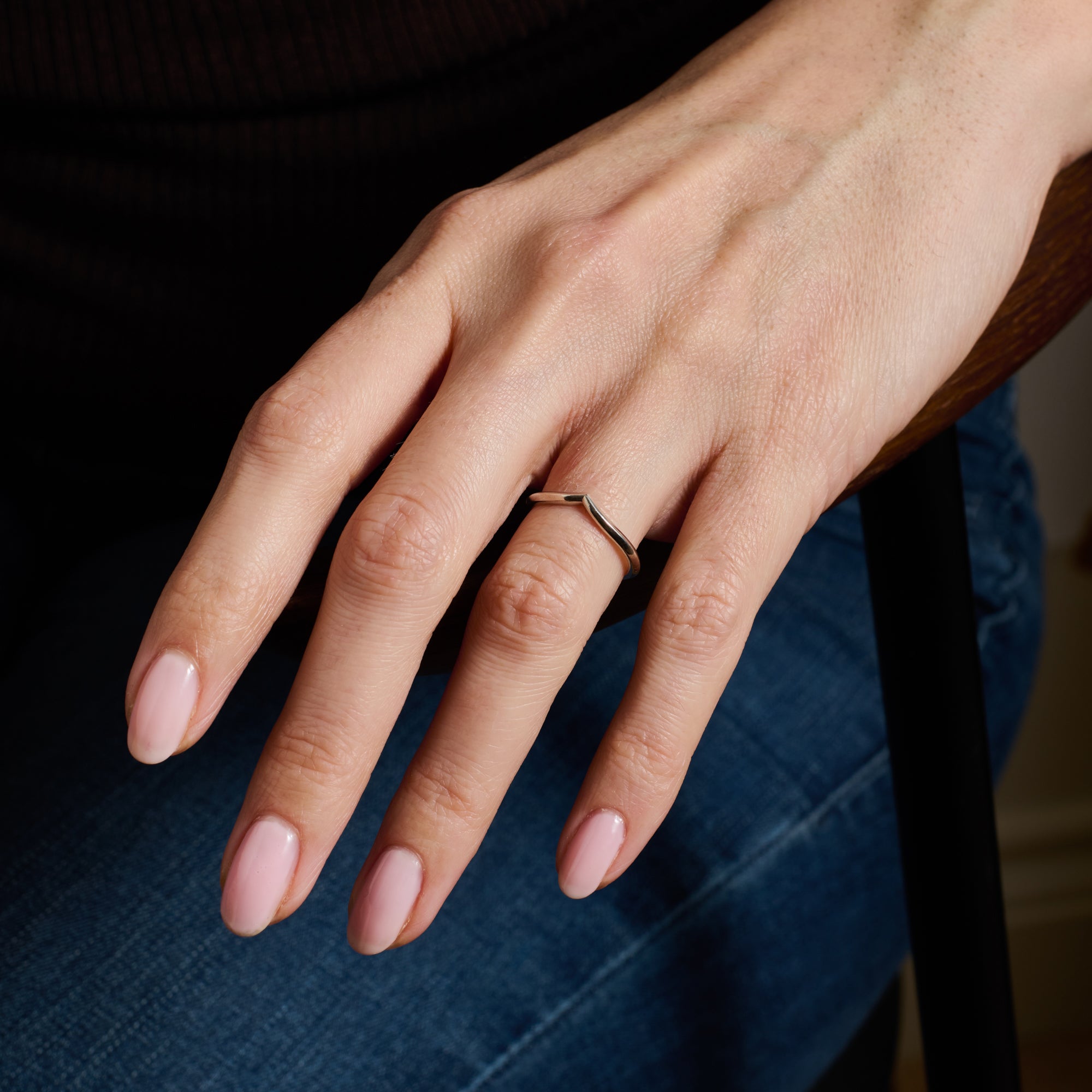 The Sagitta Band by East London jeweller Rachel Boston | Discover our collections of unique and timeless engagement rings, wedding rings, and modern fine jewellery.