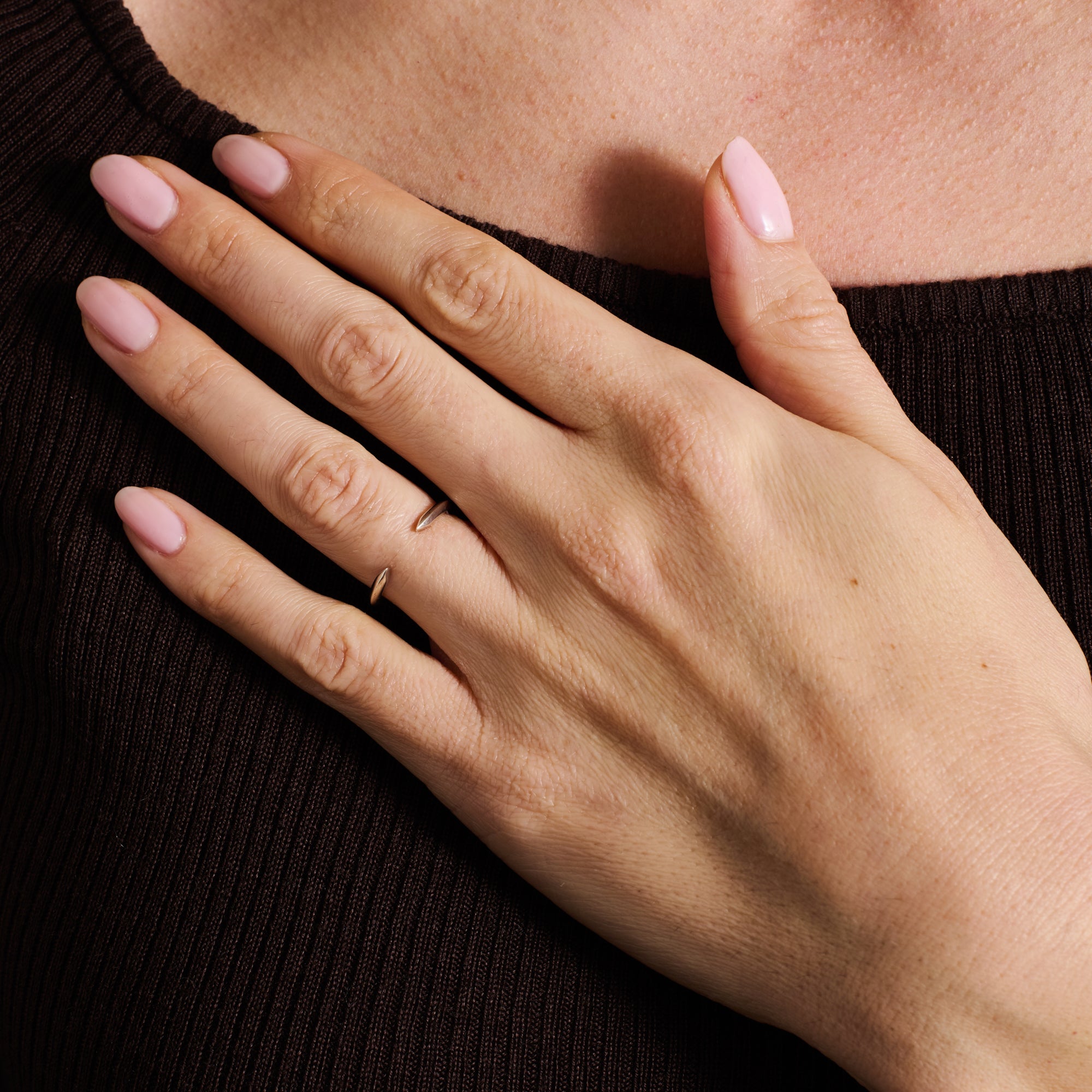 The Split Band by East London jeweller Rachel Boston | Discover our collections of unique and timeless engagement rings, wedding rings, and modern fine jewellery.