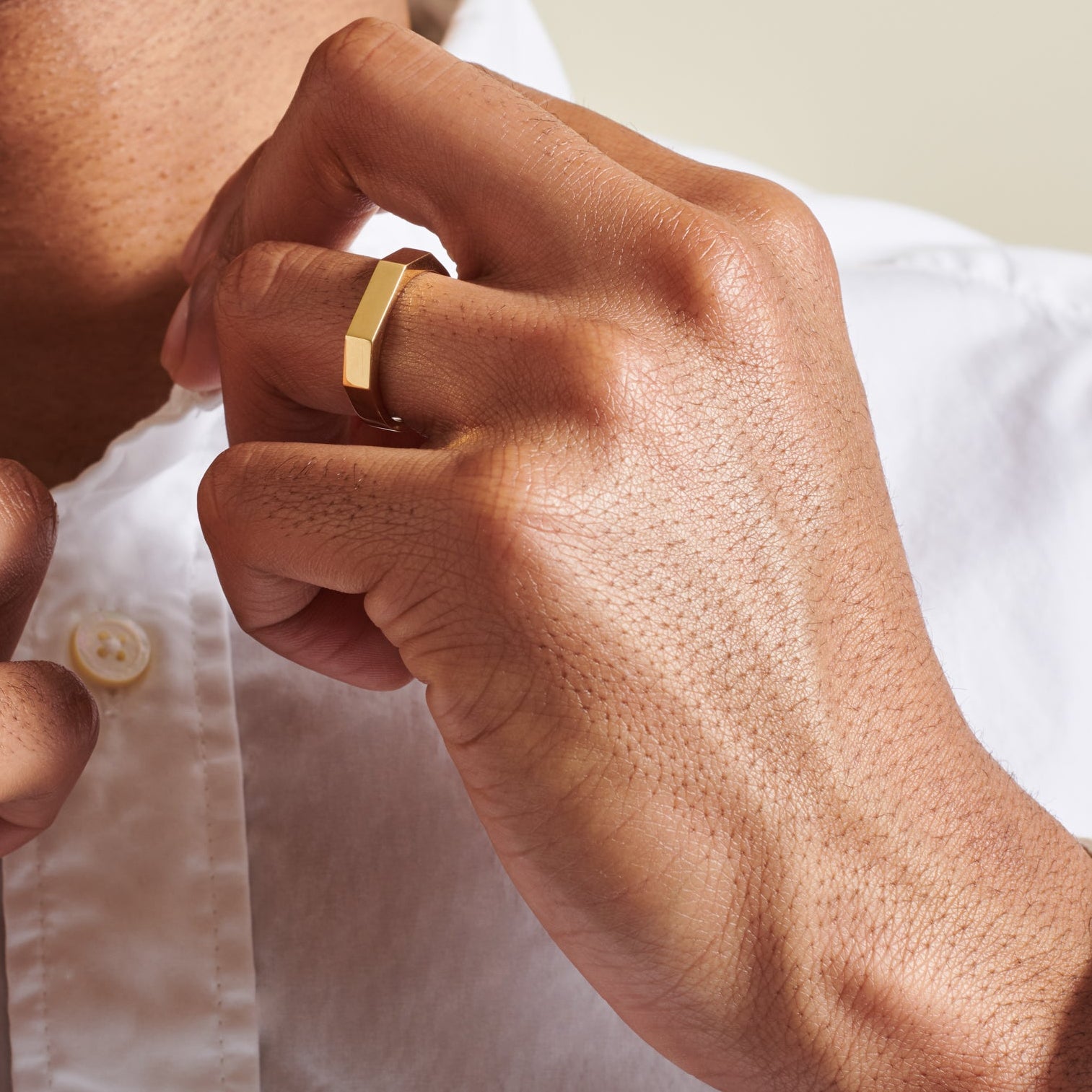 The Deco Plain Wedding Band - 4mm by East London jeweller Rachel Boston | Discover our collections of unique and timeless engagement rings, wedding rings, and modern fine jewellery.