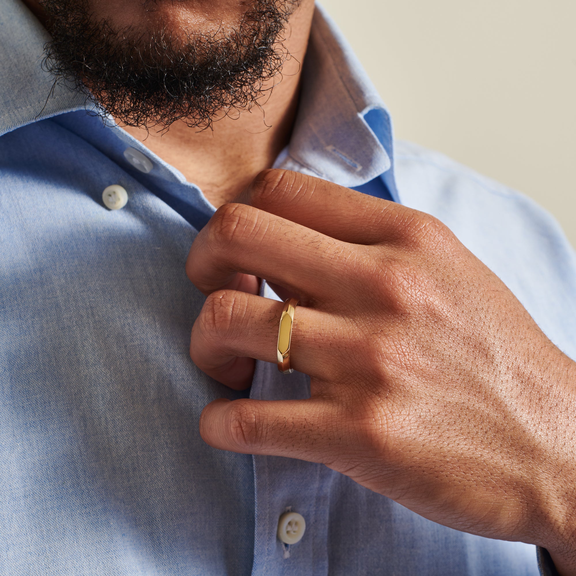 The Slim Signet Straight Ring by East London jeweller Rachel Boston | Discover our collections of unique and timeless engagement rings, wedding rings, and modern fine jewellery.