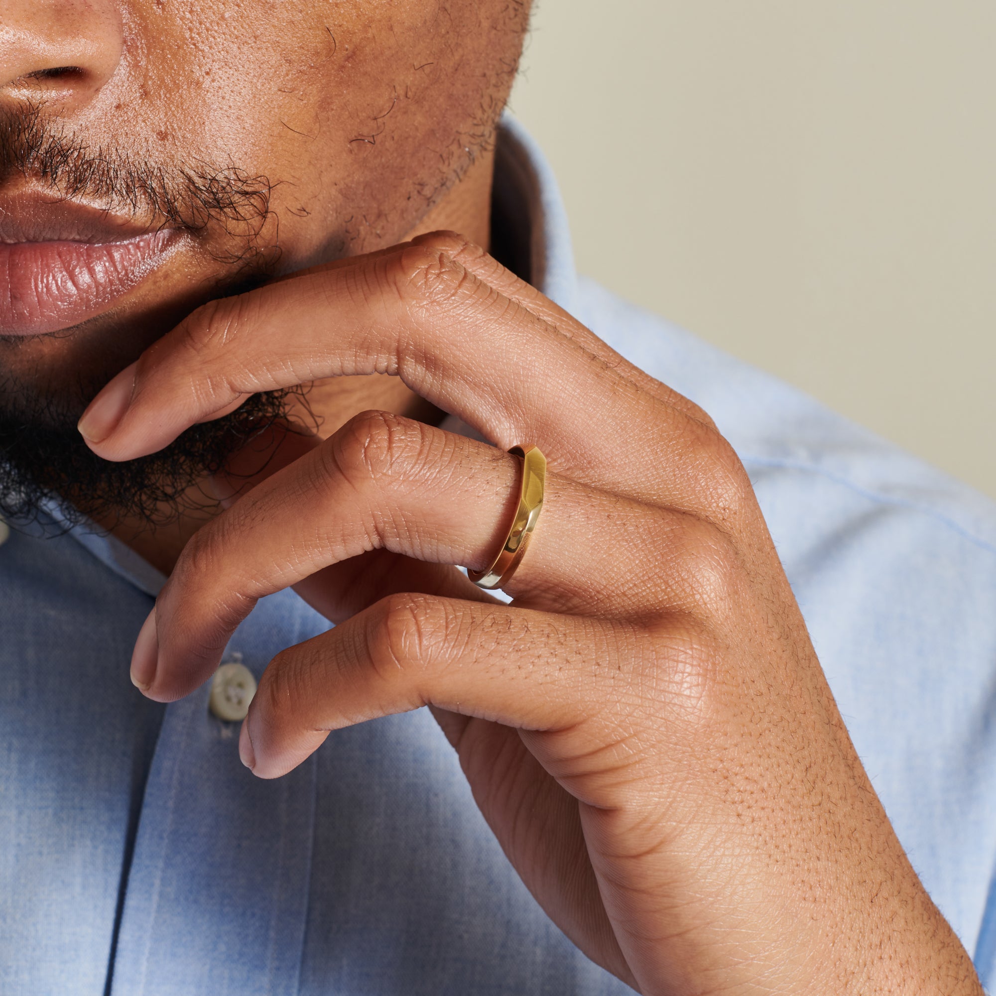 The Slim Signet Straight Ring by East London jeweller Rachel Boston | Discover our collections of unique and timeless engagement rings, wedding rings, and modern fine jewellery.