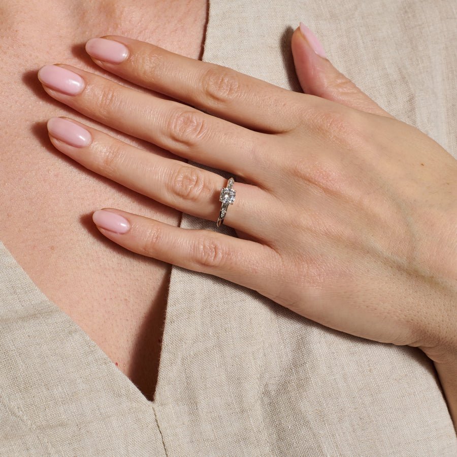 The Anita Ring by East London jeweller Rachel Boston | Discover our collections of unique and timeless engagement rings, wedding rings, and modern fine jewellery. - Rachel Boston Jewellery