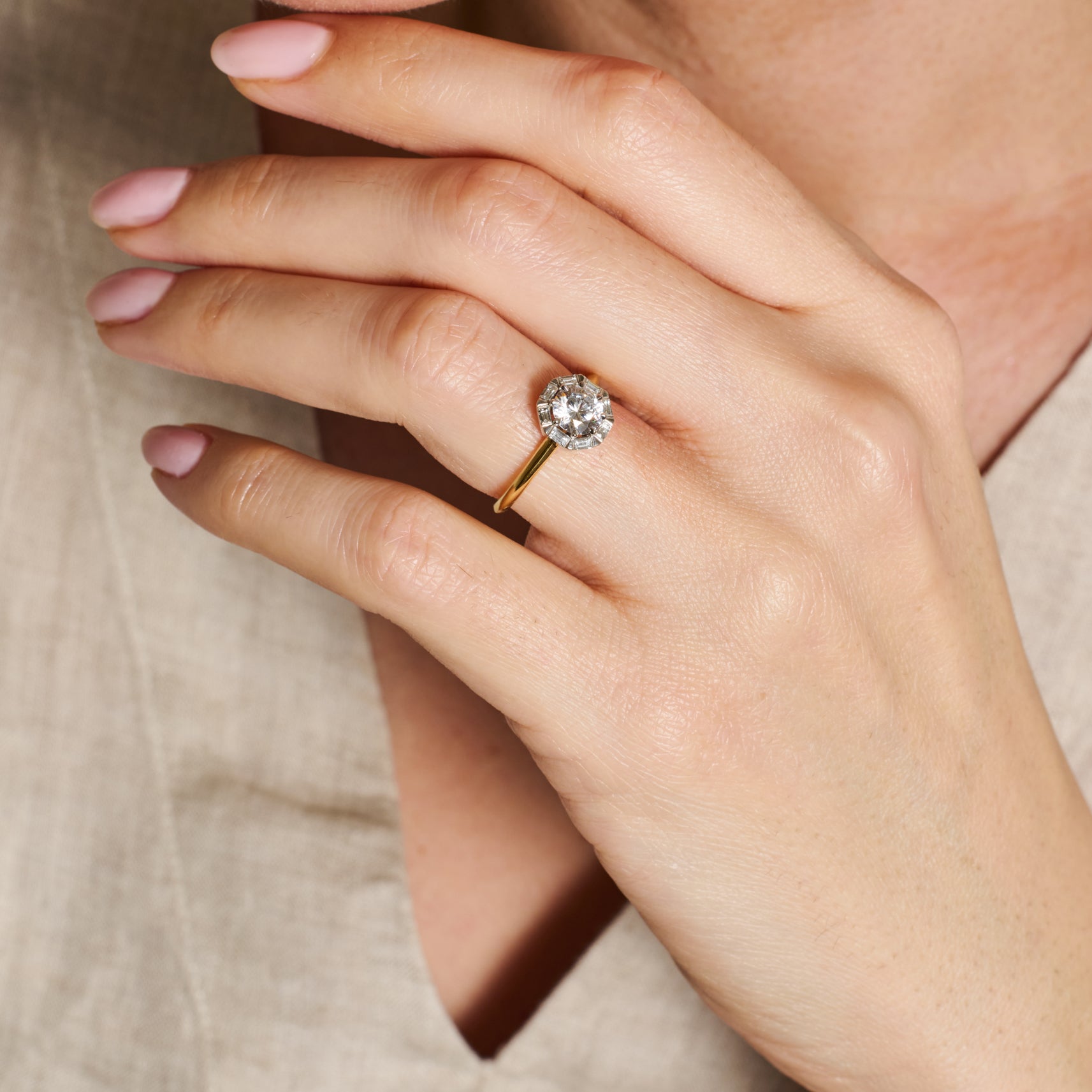 The Corvus Ring by East London jeweller Rachel Boston | Discover our collections of unique and timeless engagement rings, wedding rings, and modern fine jewellery.